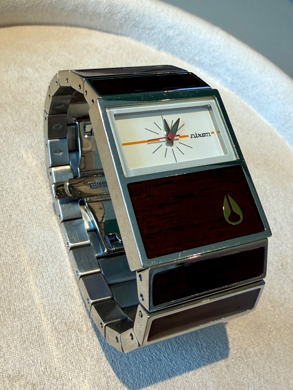 Nixon RARE “The Chalet” Dark Wood Inlay Women’s Watch